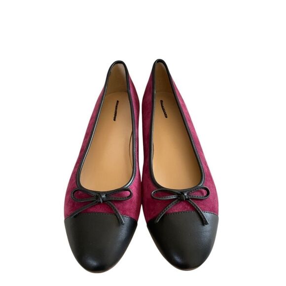 Ann Taylor Suede Cap Toe Ballet Flats NEW - Picture 1 of 8